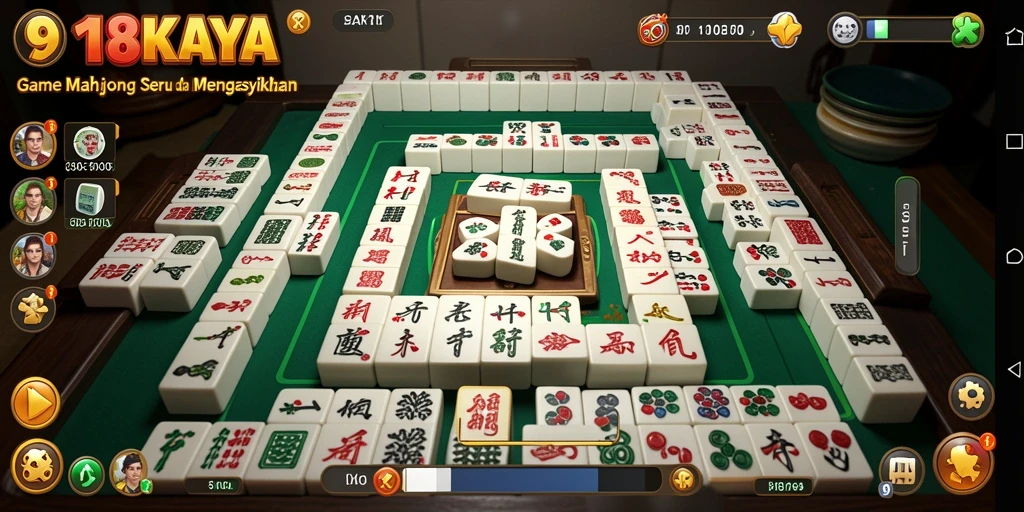 Screenshot gameplay 918KAYA yang menunjukkan keseruan bermain Mahjong.