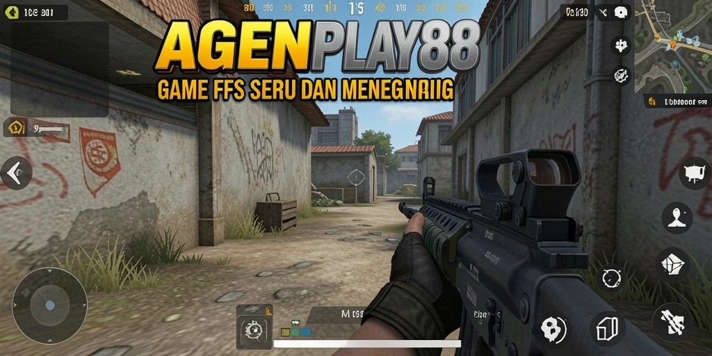 Screenshot gameplay AGENPLAY88 menampilkan aksi tembak-menembak yang seru.