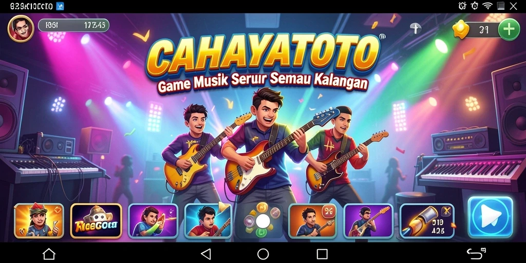 Tampilan gameplay menarik di CAHAYATOTO dengan interaksi musik.