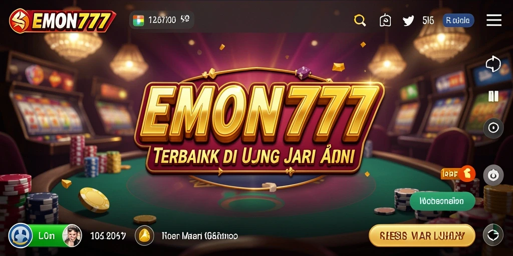 Tampilan gameplay kasino EMON777 yang mengesankan dan interaktif.