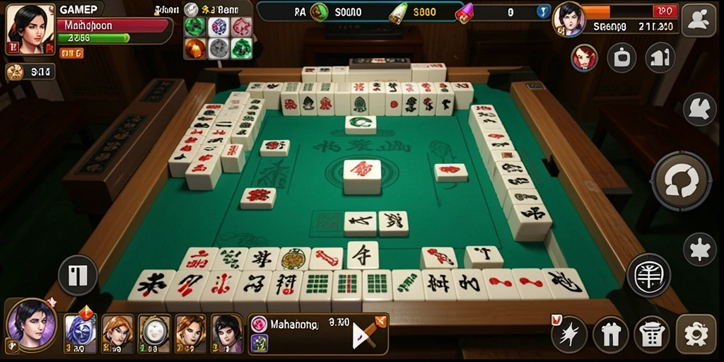 Tampilan menarik dari gameplay Mahjong di GAMERP.