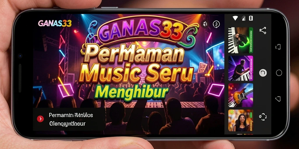 Screenshot menunjukkan interaksi gameplay seru dalam permainan musik GANAS33.