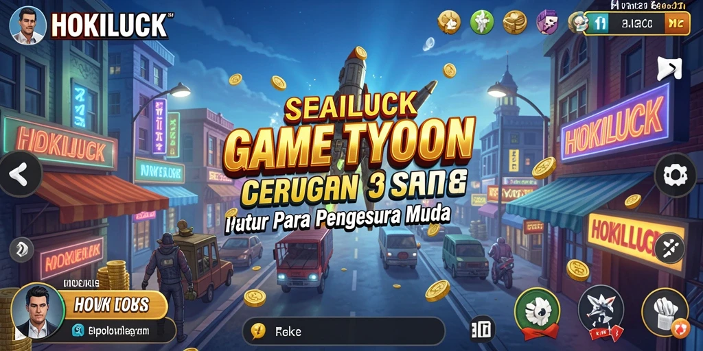 Screenshot HOKILUCK menunjukkan gameplay seru dan interaktif di dunia Tycoon.