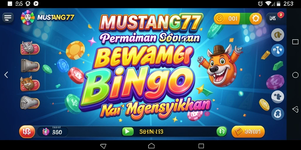 Tangkapan layar gameplay menunjukkan aksi seru permainan Bingo di MUSTANG77.