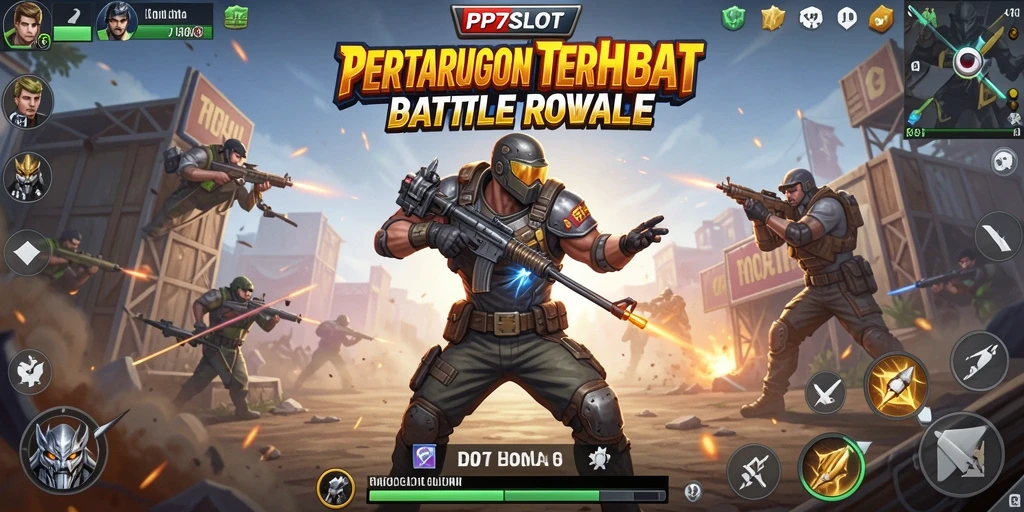 Gameplay PP7SLOT yang intens dan penuh aksi Battle Royale.