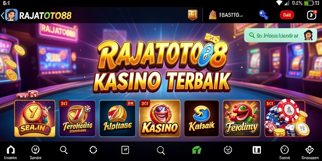 Tampilan menarik gameplay RAJATOTO88 di kasino online.