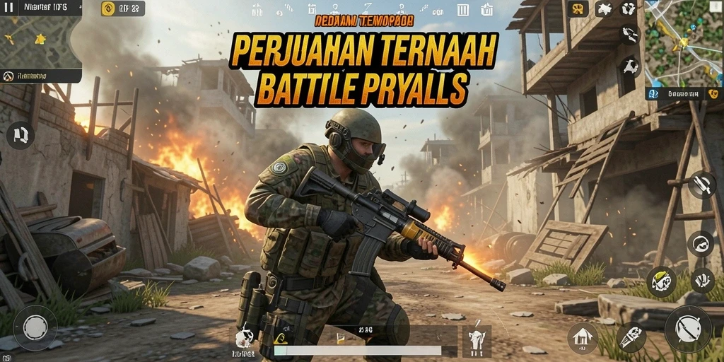 Gameplay intens RP8 di medan perang Battle Royale yang seru.