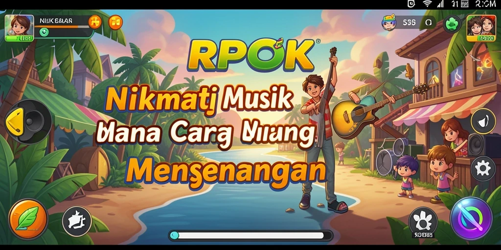 Tampilan gameplay RPOK yang menarik dengan musik interaktif.
