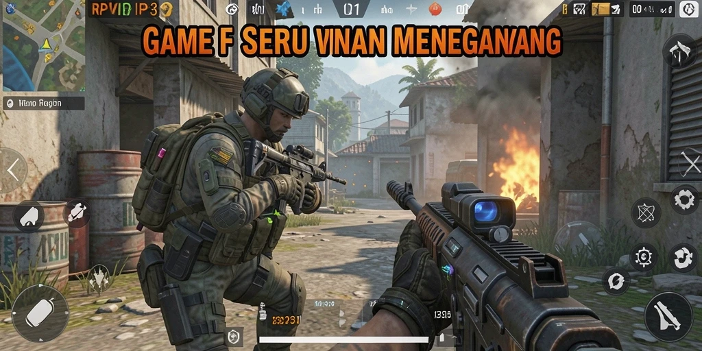 Tangkapan layar RPVIP3 menampilkan pertempuran dinamis dalam game FPS.