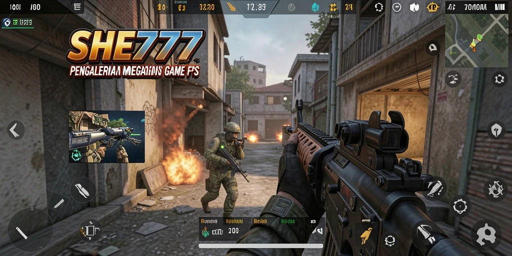 Screenshot utama menampilkan gameplay menegangkan dari SHE777.