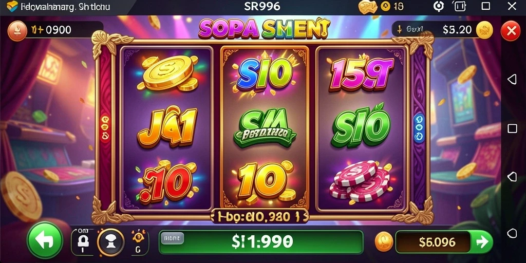 Tampilan gameplay SR996 yang menarik dengan berbagai tema slot.