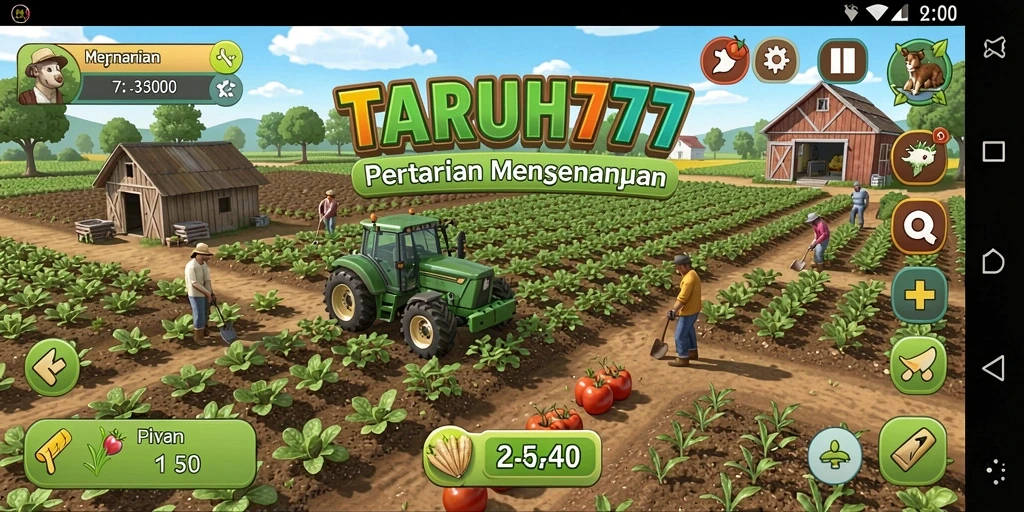 Gameplay TARUH777 yang mengasyikkan dalam bertani.