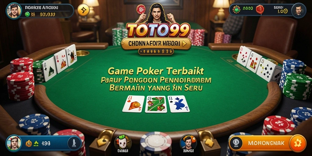 Tampilan gameplay Poker yang mendebarkan di TOTO99.