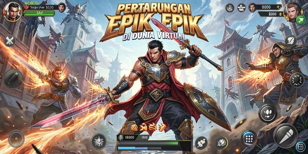 Tampilan gameplay WDBOS menunjukkan pertarungan yang mendebarkan dan karakter yang unik.