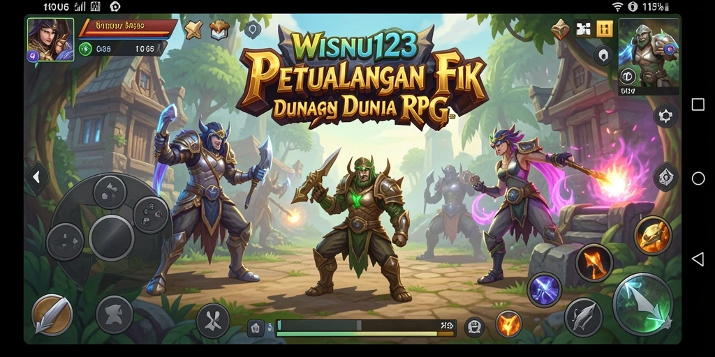 Tampilan gameplay RPG WISNU123 yang menakjubkan dan mendalam.