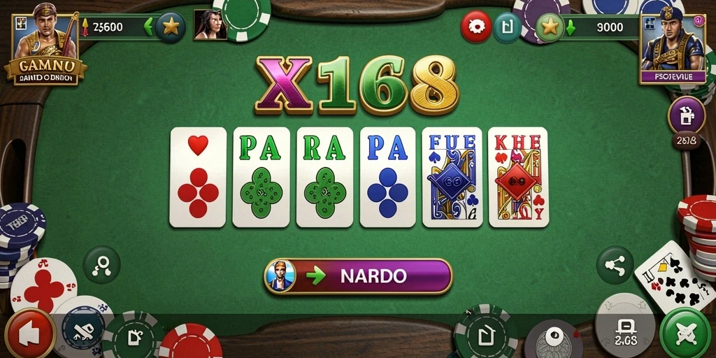 Tampilan gameplay X168 yang penuh warna dan menarik.
