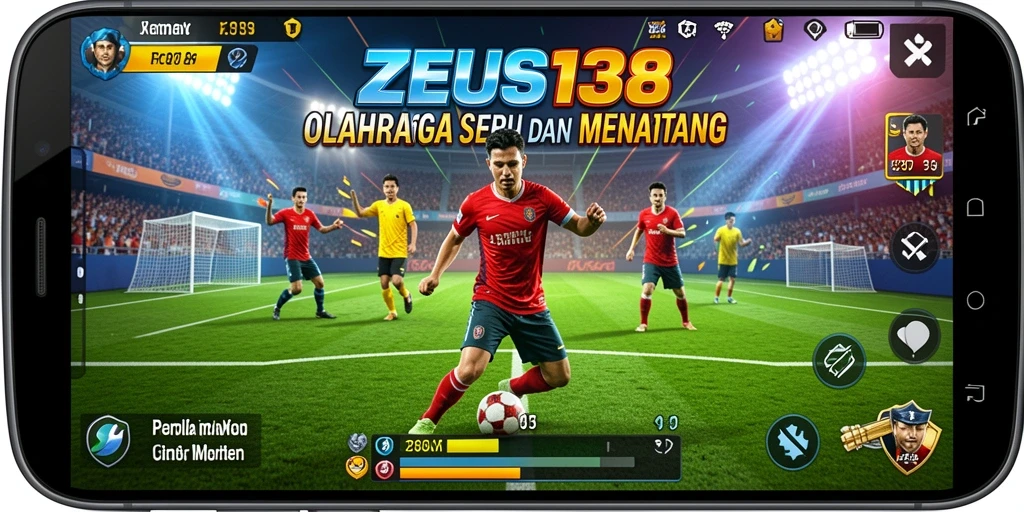 Tangkapan layar utama ZEUS138 menampilkan aksi seru dalam pertandingan olahraga.